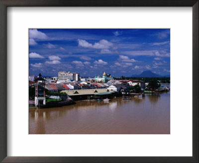Kuching Cityscape On South Bank Of Sungai Sarawak., Kuching, Sarawak, Malaysia by Mark Daffey Pricing Limited Edition Print image