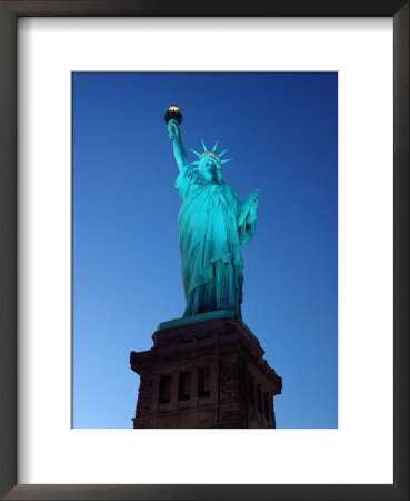 The Statue Of Liberty Against A Cityscape In Smog by Kurt Freundlinger Pricing Limited Edition Print image