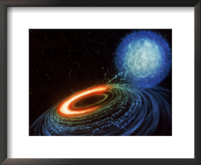 Illustration Of A Black Hole Eating Companion Star by Northrop Grumman Pricing Limited Edition Print image
