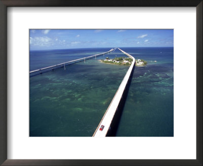 Aerial Of 7 Mile Bridge, Pigeon Cay, Florida Keys by Timothy O'keefe Pricing Limited Edition Print image
