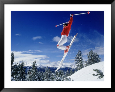 Alpine Skier Airborne, Breckenridge, Co by Bob Winsett Pricing Limited Edition Print image
