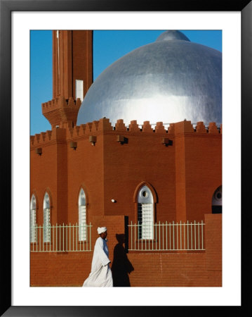 Man Walking Past Silver-Domed Mosque, Omdurman, Khartoum, Sudan by Eric Wheater Pricing Limited Edition Print image