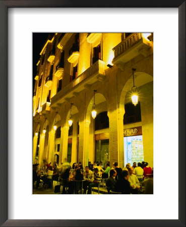 People Dining Al Fresco In Downtown Area, Beirut, Lebanon by Bethune Carmichael Pricing Limited Edition Print image
