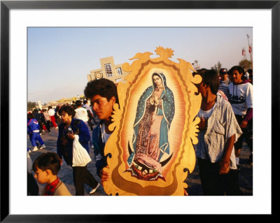 Pilgrim Carrying Icon Of Virgin Mary At The Basilica De Guadalupe, Mexico City, Mexico by Rick Gerharter Pricing Limited Edition Print image