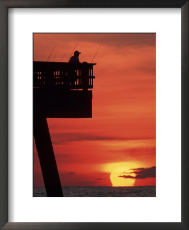 Sunrise At The Pier, Tybee Island, Georgia, Usa by Joanne Wells Pricing Limited Edition Print image
