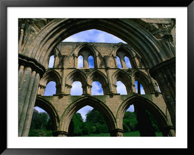 Ruins Of Rievaulx Abbey, 12Th Century Cistercian Monastery, North York Moors National Park, England by Grant Dixon Pricing Limited Edition Print image