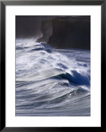 Waves Crashing On Cliffs, Port Campbell National Park, Australia by Rodney Hyett Pricing Limited Edition Print image