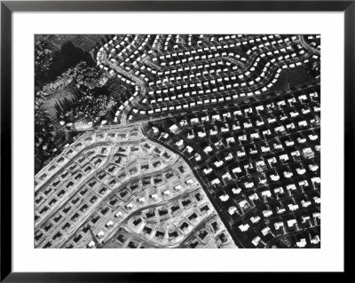 Aerial View Of Suburban Housing Development Under Construction by Margaret Bourke-White Pricing Limited Edition Print image