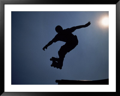 Rollerblader In Mid-Air by Jeff Greenberg Pricing Limited Edition Print image