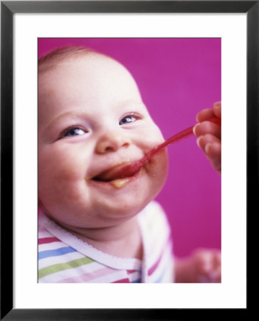Baby Being Fed Baby Food by Alexandra Grablewski Pricing Limited Edition Print image