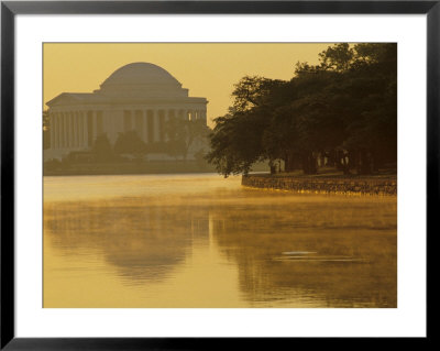 Scenic View Of The Jefferson Memorial And Tidal Basin With Fog, Washington, D.C. by Kenneth Garrett Pricing Limited Edition Print image