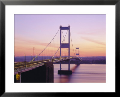 Old/First Severn Bridge At Dusk, Avon, England by Roy Rainford Pricing Limited Edition Print image