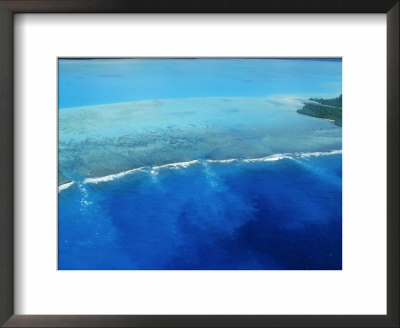 Aerial View Of Atoll And Reefs, Aitutaki, Cook Islands, Polynesia, South Pacific, Pacific by D H Webster Pricing Limited Edition Print image