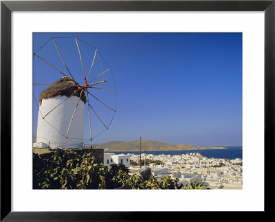 View From The Upper Windmills To Mykonos Town, Mykonos, Cyclades Islands, Greece by Fraser Hall Pricing Limited Edition Print image