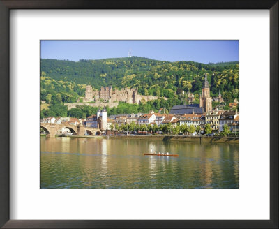 The Castle, Neckar River And Alte Bridge, Heidelberg, Baden-Wurttemberg, Germany, Europe by Gavin Hellier Pricing Limited Edition Print image