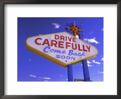 Drive Carefully Sign, Las Vegas, Nevada, Usa by Gavin Hellier Pricing Limited Edition Print image