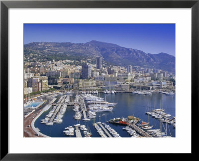 View Over The Harbour And City, Monte Carlo, Monaco, Cote D'azur, Europe by Gavin Hellier Pricing Limited Edition Print image