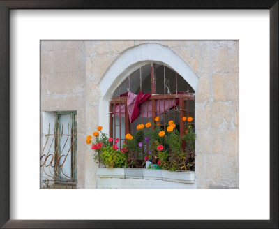 Windows And Flowers In Village, Cappadoccia, Turkey by Darrell Gulin Pricing Limited Edition Print image