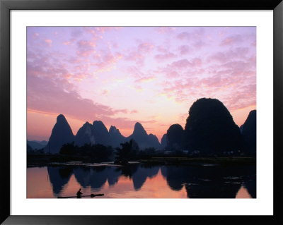 Mountains On The Li River At Sunrise, Yangshuo, China by Keren Su Pricing Limited Edition Print image