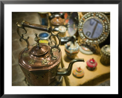 Moroccan Teapot Souvenirs, Maadid, Ziz Valley, Morocco by Walter Bibikow Pricing Limited Edition Print image