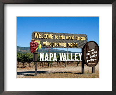 Welcome Sign, Napa Valley, California, Usa by David R. Frazier Pricing Limited Edition Print image