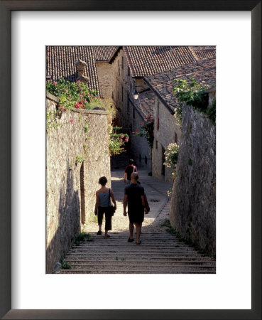 Steep Alleyway, Gubbio, Umbria, Italy by Inger Hogstrom Pricing Limited Edition Print image