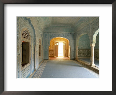 Ornate Passageway To Open Door, Samode Palace, Jaipur, Rajasthan State, India by Gavin Hellier Pricing Limited Edition Print image