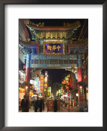 Chinese Gate, China Town At Night, Yokohama, Japan by Christian Kober Pricing Limited Edition Print image