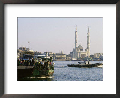 Ferry Across The Entrance To The Suez Canal, Port Said, Egypt, North Africa, Africa by Upperhall Ltd Pricing Limited Edition Print image