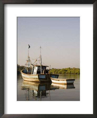 Fishing Boats On Backwater Near Mobor, Goa, India by R H Productions Pricing Limited Edition Print image