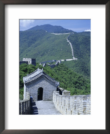 Restored Section With Watchtowers Of The Great Wall, Northeast Of Beijing, Mutianyu, China by Tony Waltham Pricing Limited Edition Print image
