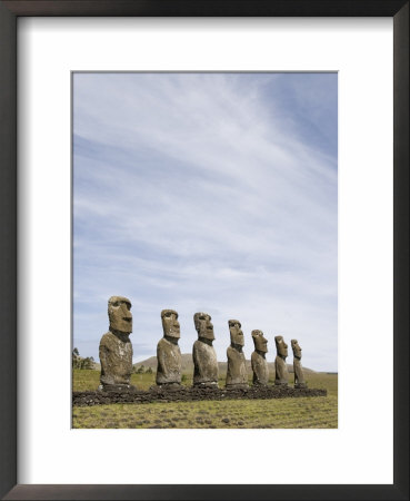 Ahu Akivi, Unesco World Heritage Site, Easter Island (Rapa Nui), Chile, South America by Michael Snell Pricing Limited Edition Print image