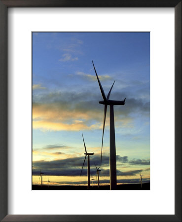 Wind Turbines At Sunset, Caithness, Scotland by Iain Sarjeant Pricing Limited Edition Print image