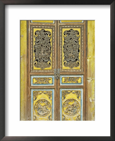 Door, Gedan Song Zanling Temple, Shangri-La (Zhongdian), Yunnan Province, China, Asia by Jochen Schlenker Pricing Limited Edition Print image