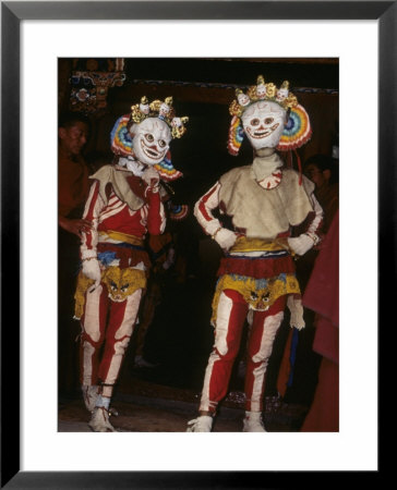 Buddhist Monks Perform Masked Cham Dance, Ladakh, India by John & Lisa Merrill Pricing Limited Edition Print image