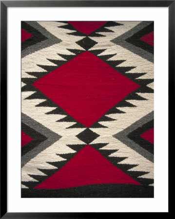 Colorful Hand-Woven Carpet, Oaxaca, Mexico by Judith Haden Pricing Limited Edition Print image