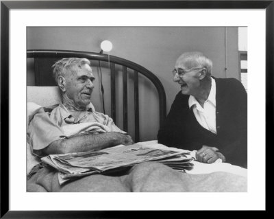 John H. Heblich Visiting Elderly Man In Bed With Broken Hip by Francis Miller Pricing Limited Edition Print image