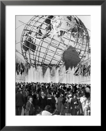 Fountains Surrounding Unisphere At New York World's Fair Closing Day by Henry Groskinsky Pricing Limited Edition Print image