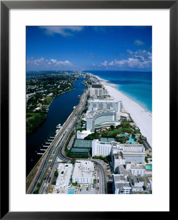 Miami Beach Skyline, Aerial, Miami, Florida, Usa by Steve Vidler Pricing Limited Edition Print image