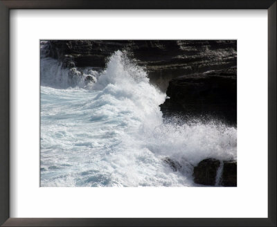 Waves Crash Up Onto Cliff Edges At The Blow Hole On Oahu Island, Hawaii by Stacy Gold Pricing Limited Edition Print image