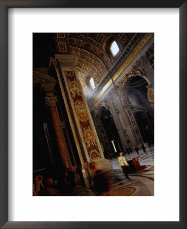 Cavernous And Heavily Decorated Interior Of St. Peter's Basilica, Vatican City by Glenn Beanland Pricing Limited Edition Print image