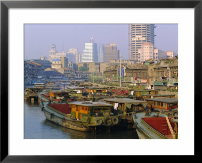 Barges On The Huangpu River, Shanghai, China by Robert Francis Pricing Limited Edition Print image
