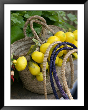 Handbag With Lemons, Positano, Amalfi Coast, Campania, Italy by Walter Bibikow Pricing Limited Edition Print image