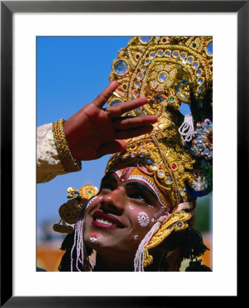 Performer Plays Krishna At Holi Festivities, Jaipur, India by Paul Beinssen Pricing Limited Edition Print image