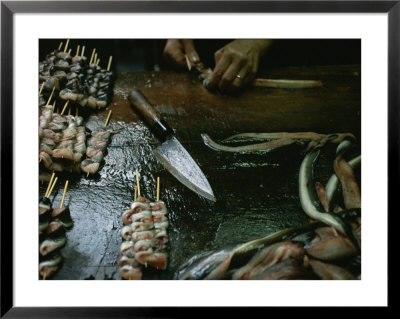 Eel Is Skewered And Sold At A Market In Tokyo by Eightfish Pricing Limited Edition Print image