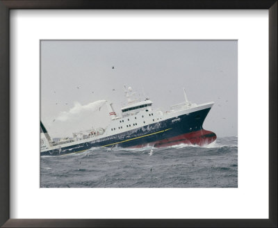 A Factory Trawler Crashes Through High Waves Of The Bering Sea by Natalie B. Fobes Pricing Limited Edition Print image