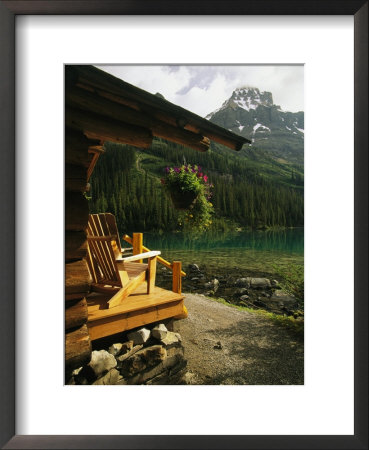 A View Of The Rocky Mountains From Lake Ohara Lodge by Michael Melford Pricing Limited Edition Print image