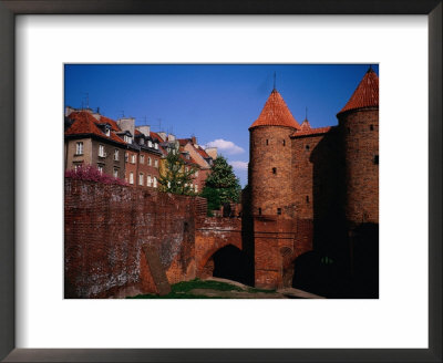 Brick Parapets And Walls Of Barbican, Medieval Fort, Warsaw, Poland by Pershouse Craig Pricing Limited Edition Print image