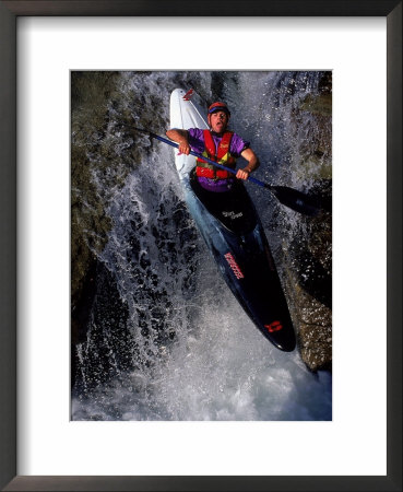 Kayaker On Rapids by Rob Gracie Pricing Limited Edition Print image