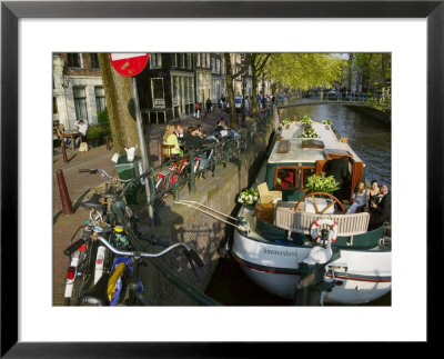Houses And Bridge Along The Canal Belt, Amsterdam, Netherlands by Keren Su Pricing Limited Edition Print image